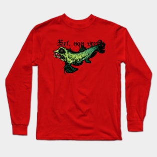 Abyssal Fish 1 with message Long Sleeve T-Shirt